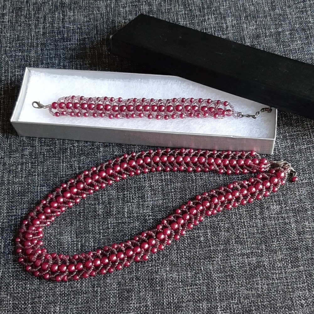 Hand Made Bracelet and Necklace Set